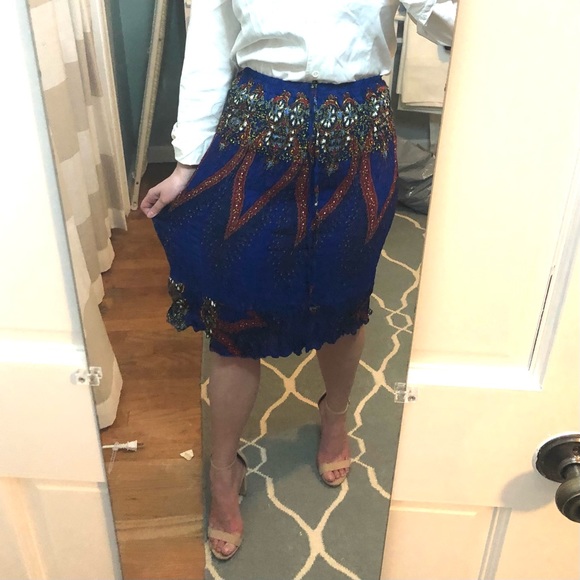 Tropika Jewel-Toned Accordion Skirt - Picture 5 of 15